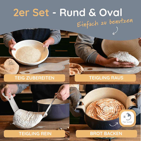 Silikon Brotschlingen 2er Set - Backefix