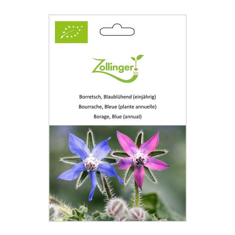 Borage «Blue-flowering (annual)» organic seeds - Zollinger Bio