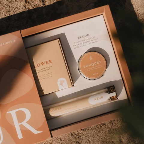 Pflege-Geschenkset «Bloom» - Azur | Naturkosmetik | Vegan