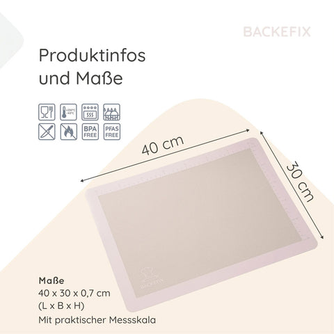 Silikon Backmatte «pink» - Backefix