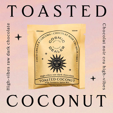 4 Nussbutter-Pralinen «Toasted Coconut & Turmeric» - Cosmic Dealer