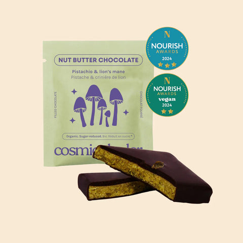 4 nut butter pralines «Pistachio & Lion's Mane» - Cosmic Dealer