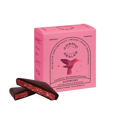 4 nut butter pralines «Raspberry & Buckwheat» - Cosmic Dealer