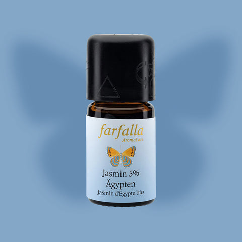 Jasmin 5%(95% Bio-Alk.) | Ätherisches Öl Bio - Farfalla