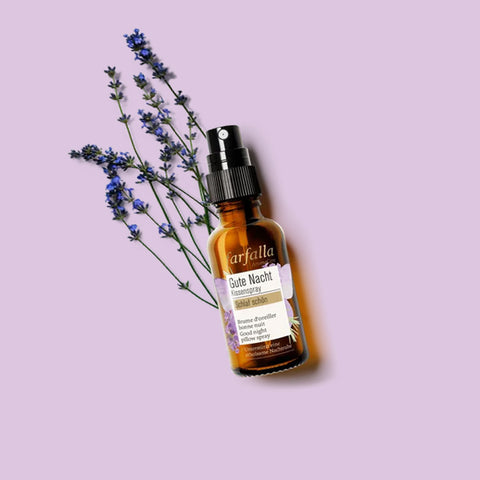 Kissenspray mit Bio-Lavendel «Gute Nacht - Schlaf schön» - Farfalla