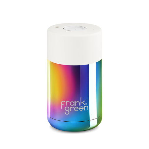 Stainless steel vacuum flask, 295ml «Rainbow Chrome» - Frank Green