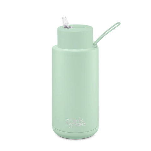 Stainless steel vacuum flask with drinking straw, 1000ml - Frank Green