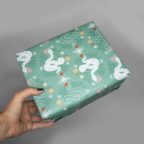 sustainable wrapping paper «Snake» - the sage