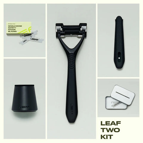 Razors with Pivoting Head "Leaf Two - Kit" - Leaf Shave