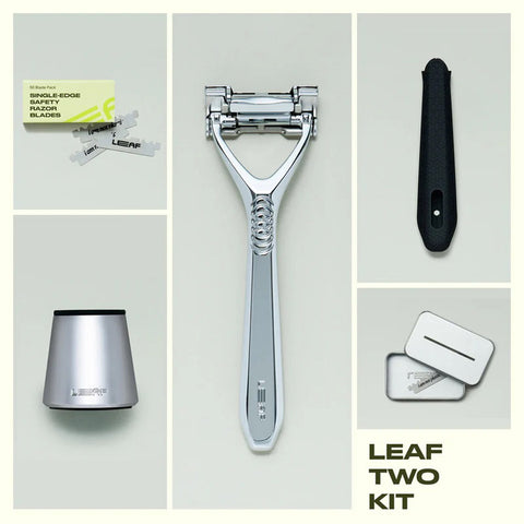 Razors with Pivoting Head "Leaf Two - Kit" - Leaf Shave
