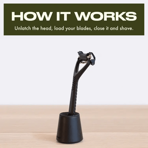 Razors with Pivoting Head "Leaf Two - Kit" - Leaf Shave