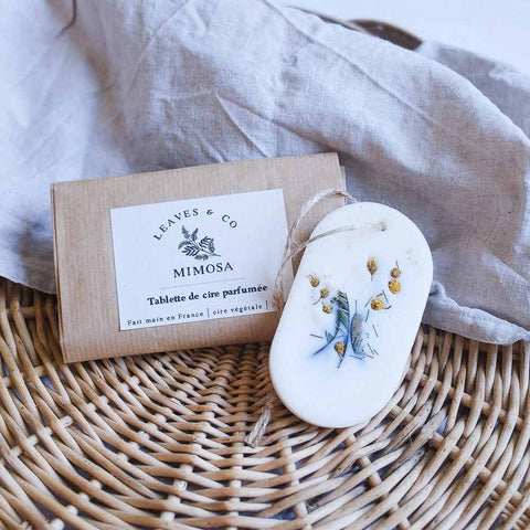 Wardrobe Freshener and Scented Wax "Mimosa Scent" - Leaves & Co