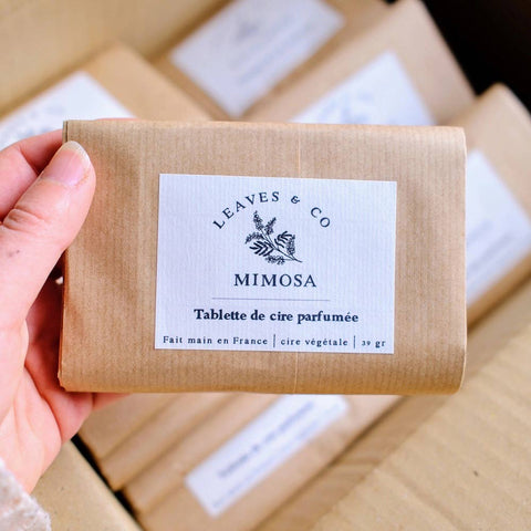 Wardrobe Freshener and Scented Wax "Mimosa Scent" - Leaves & Co