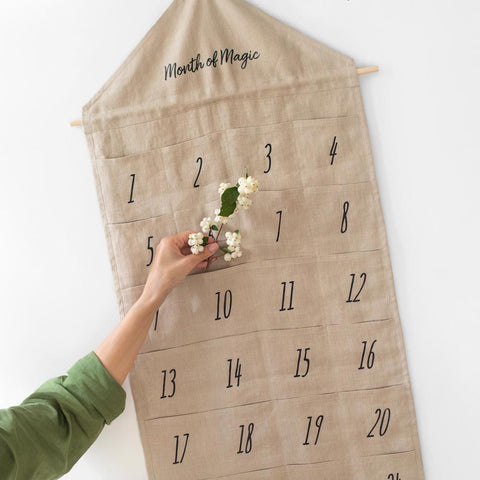 Adventskalender aus Leinen zum aufhängen - Magic Linen