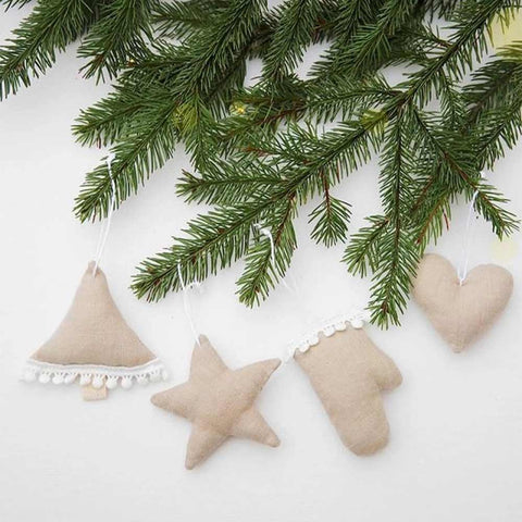 Weihnachtsbaumschmuck aus Leinen - Magic Linen