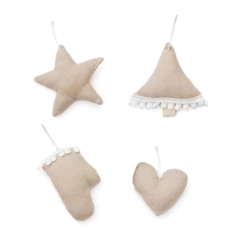 Christmas tree decorations made of linen - Magic Linen