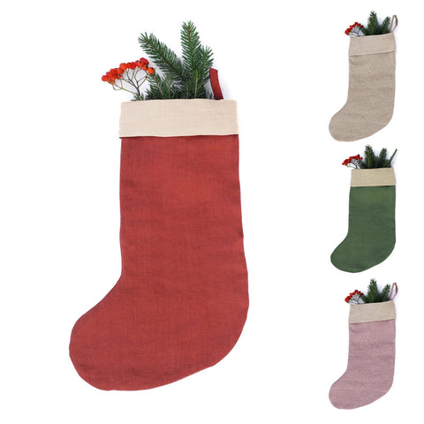 Weihnachtsstrumpf aus Leinen - Magic Linen