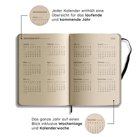 Jahresplaner A5 «Samaya 2027 - Cosmic Blue» - Matabooks