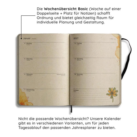 Jahresplaner A5 «Samaya 2027 - Cornflower Blue» - Matabooks