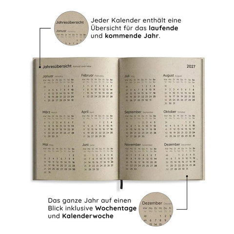 Jahresplaner A6 «Samaya 2027 - Lunar Violet» - Matabooks