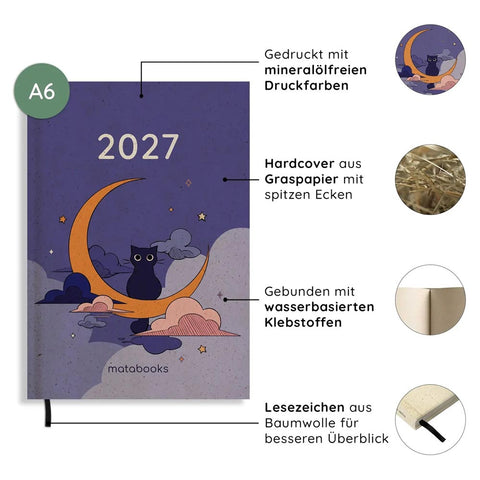 Jahresplaner A6 «Samaya 2027 - Lunar Violet» - Matabooks