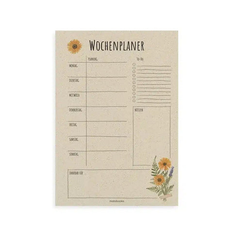 Weekly planner A4 - Matabooks