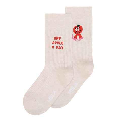 Chaussettes côtelées « Artist Edition : Apple » - MELA WEAR