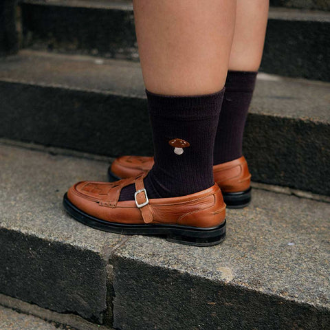 Gerippte Socken «Pilz» - MELA WEAR