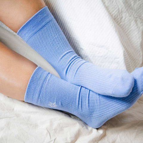 Gerippte Socken «Schneeflocke» - MELA WEAR