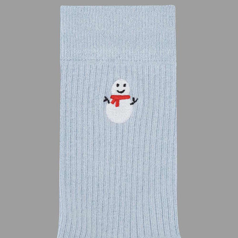 Gerippte Socken «Schneemann» - MELA WEAR