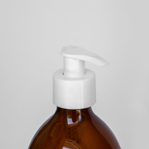 Pump Bottle Glass 500ml, white - the sage