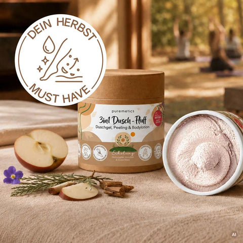3in1 Dusch-Fluff «Erdung - Rosmarin, Weihrauch & Tannennadeln» - Puremetics
