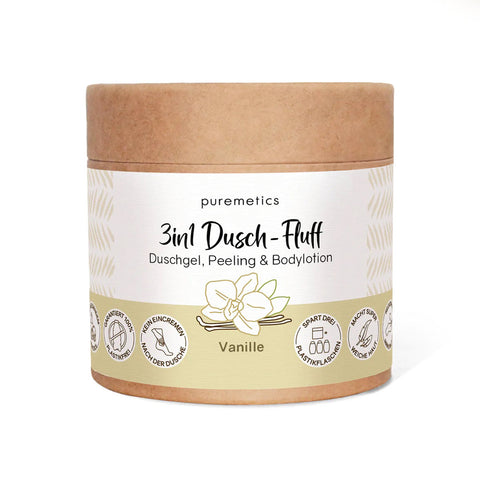 Peluche de douche 3en1 «Vanille» - Puremetics