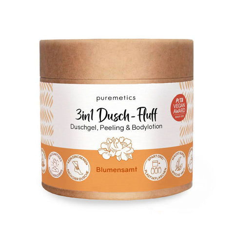 3in1 Dusch-Fluff «Blumensamt» - Puremetics