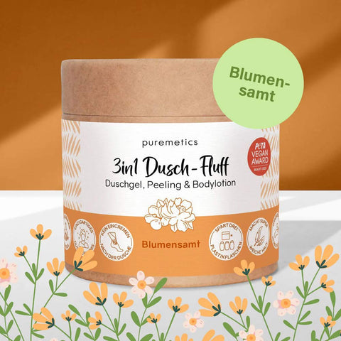 3in1 Dusch-Fluff «Blumensamt» - Puremetics