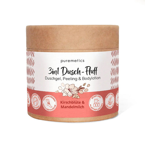 3in1 Dusch-Fluff «Kirschblüte & Mandelmilch» - Puremetics