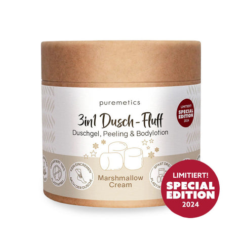 3in1 shower fluff «Marshmallow Cream» - Puremetics