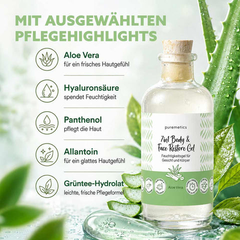 7in1 Body & Face Restore Gel "Aloe Vera" - Puremetics