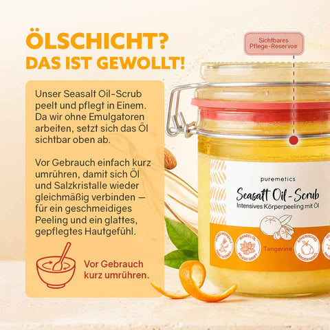 Meersalz-Peeling «Seasalt Oil-Scrub - Tangerine» - Puremetics