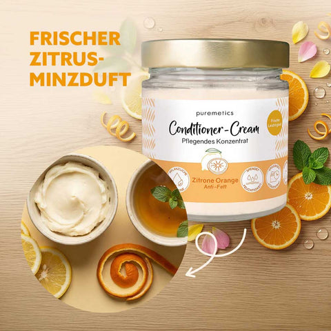 Crème Démêlante «Citron Orange - Anti-gras» - Puremetics