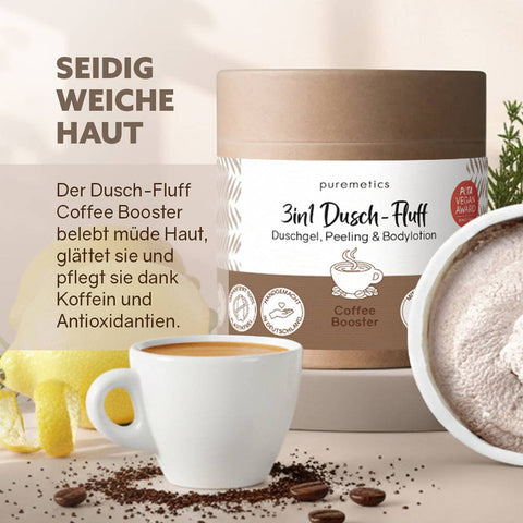 3in1 Dusch-Fluff «Coffee Booster» - Puremetics