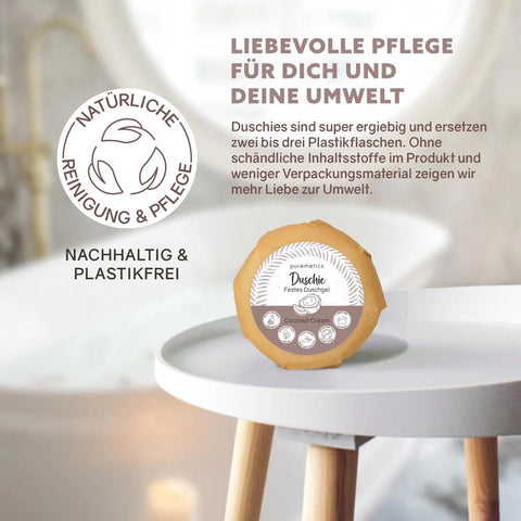 Festes Duschgel «Duschie - Coconut Cream» - Puremetics