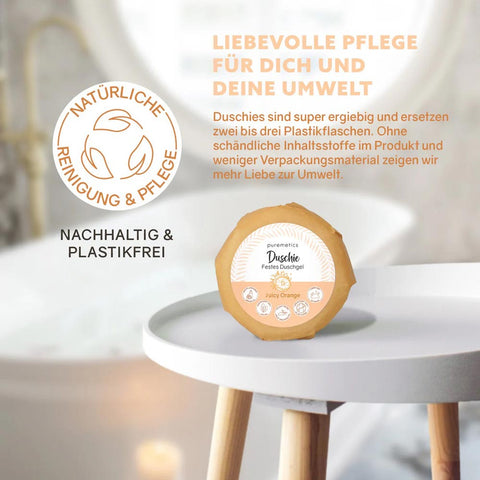 Gel douche solide «Duschie - Juicy Orange» - Puremetics