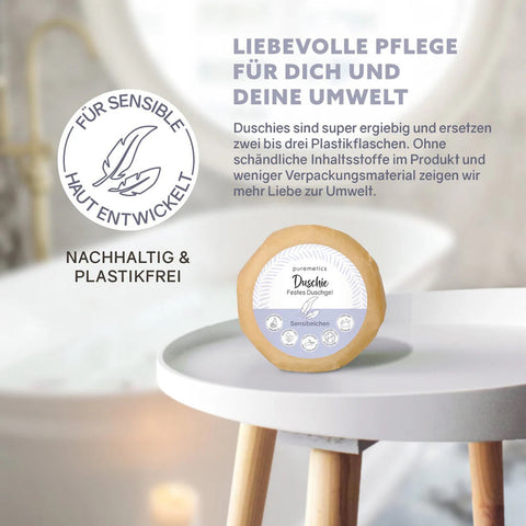 Solid shower gel «Duschie - Sensibelchen» - Puremetics