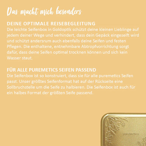 Soap box with hole insert gold - Puremetics