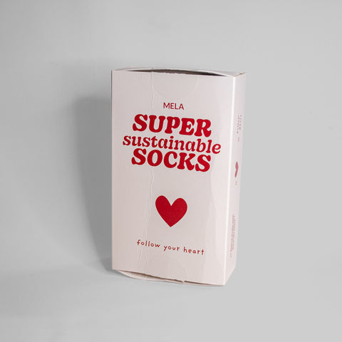 Gerippte Socken 2 Paare «Follow Your Heart» «Zweite Chance» - MELA WEAR