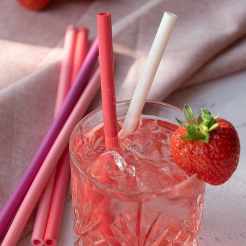 Silicone drinking straws pack of 8 - The Silicone Straw Company