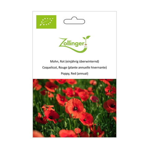 Graines biologiques de pavot rouge (hivernant comme annuelle) - Zollinger Bio