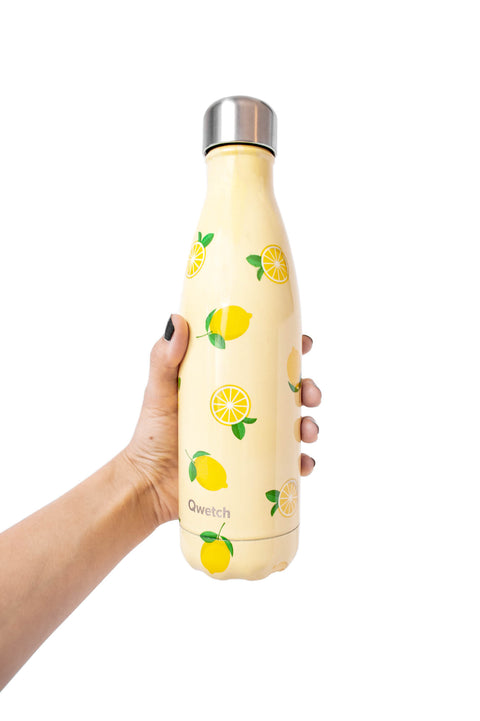 Reusable insulated bottle, lemons, 500ml «Second Chance» - Qwetch