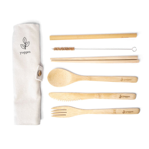 Bamboo cutlery set -Yuggen